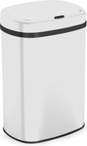 Bol.com Bayt Prullenbak - Prullenbak 60 Liter - Vuilnisbak - Afvalbak - Metaal - Wit aanbieding
