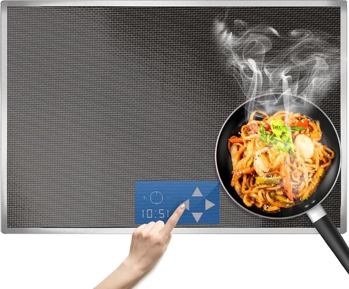 Inductiekookplaat beschermingsmat 52 x 78 cm met transparante siliconen - krasbeschermer voor inductiekookplaat - multifunctionele kookplaat mat met vrije snijmogelijkheid