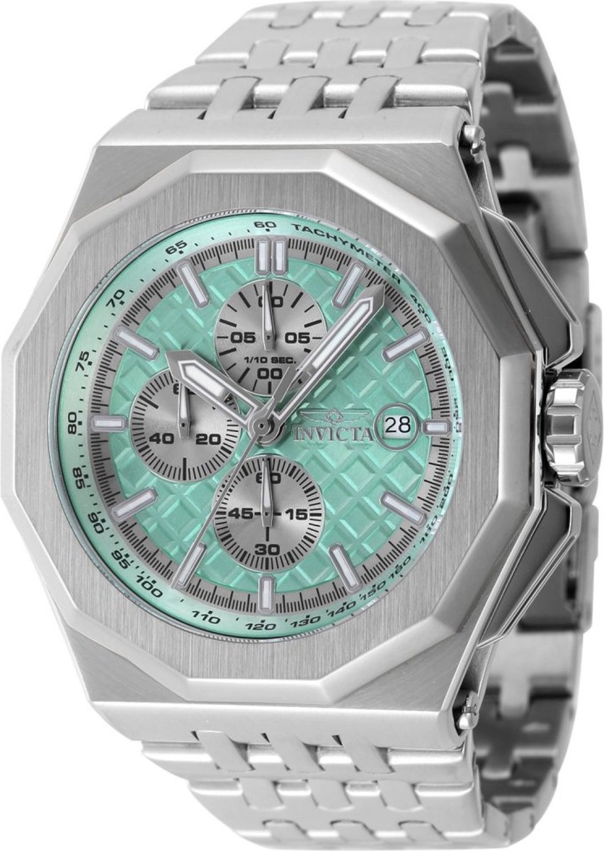 Invicta Akula 47389 Heren Horloge - Waterdicht - Analoog - Quartz Uurwerk - Roestvrij Staal met blauwe Wijzerplaat - 48mm