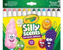 foto van Crayola - Silly Scents - Viltstiften - Geurstiften Met Brede Punt - 12 Stuks
