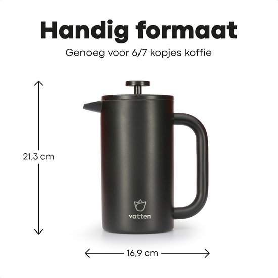 Cafetière à Piston En Acier Inoxydable Double Paroi Isolée