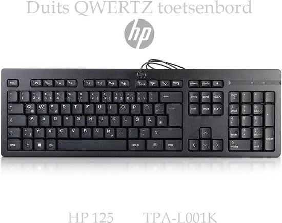 HP 125 QWERTZ Toetsenbord met USB Verbinding
