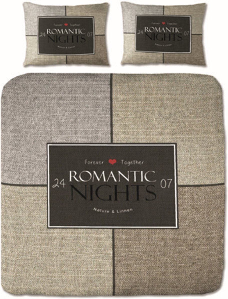 The Cotton Collection - Dekbedovertrek - Romantic Nights
