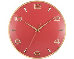 Karlsson Wandklok Sienna Glow - Rood - 40.6x5x40.6cm - Wandklok Scandinavisch