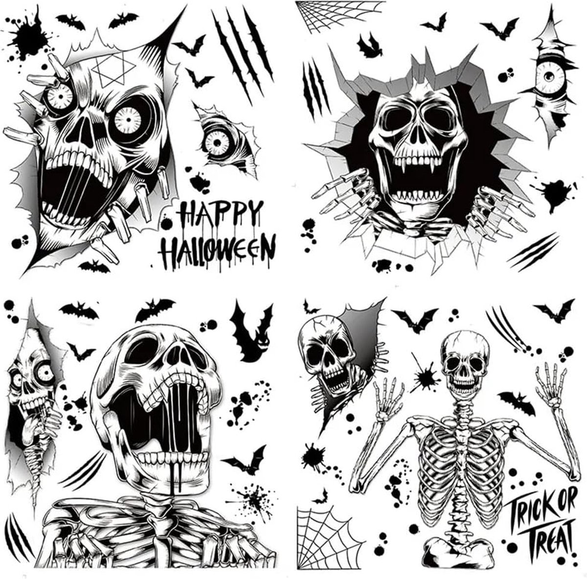 Solacis Halloween Decoratie - Raamsticker - Halloween versiering - Horror - Eng - Must have voor halloween!