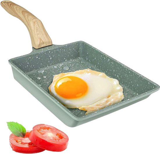 Grillpan voor fornuisbladen, 3 secties pannenkoekenpan | niet-stick grillpan, eierkoekenpan, omeletpan, koekenpan, verdeelde kookpan voor ontbijt