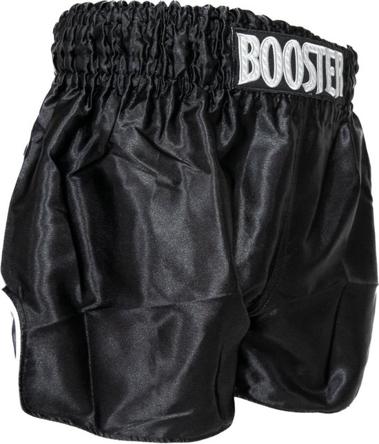 Booster Short TBT Plain Black - Muay Thai Shorts Aus Nylon - Handgefertigt In Thailand