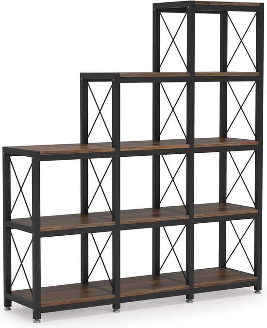 ZHOUYING Kubus boekenkast, 6 kubussen opbergunit boekenplank opbergkubus organizer met metalen poten, multifunctionele opbergkubusplank voor boeken, speelgoed, kleding, gereedschap - grijs