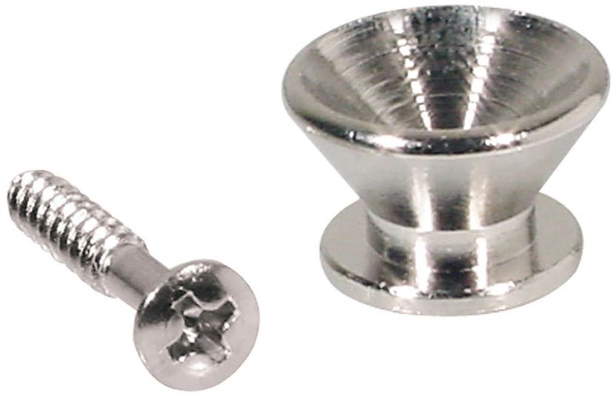 Boston EP-F-N Strap Buttons - Metalen V-model, Nikkel, 2-pack
