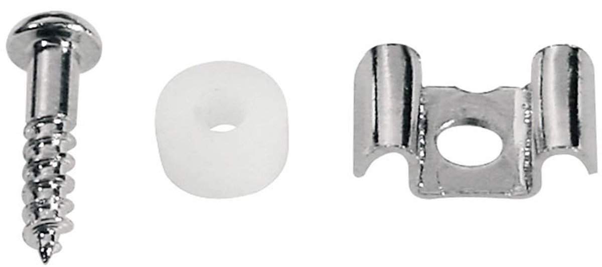 Boston SH-2-N Snarenhouder met Nylon Spacer en Schroef - Nikkelafwerking