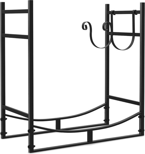 Haardhoutrek 110x28x116 cm roestvrij staal