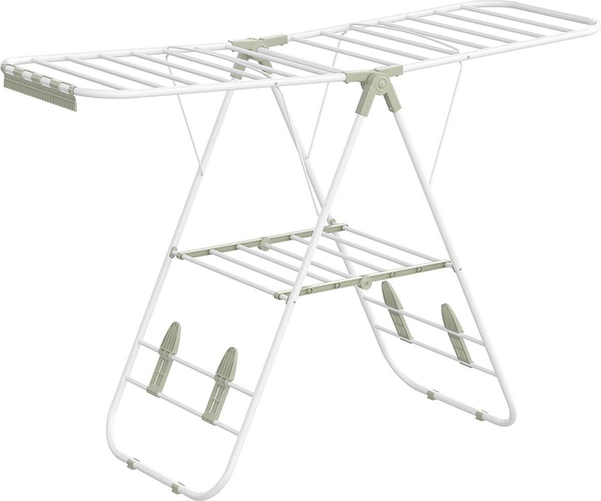 Goedkoopste Wasdroogrek - Droogrek voor kleding - Opvouwbare standaard - Stalen frame - PP kunststof - 51 cm x 147 cm x 128 cm