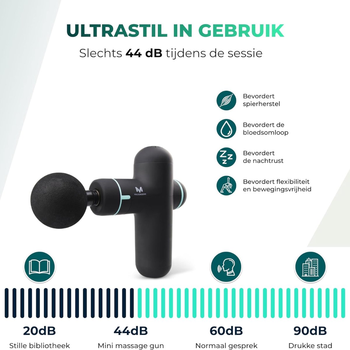 Afbeelding 2 van Equivera Massage Gun Professioneel - Massagegun - Massageapparaten - Massage Pistool - Compact Massage Apparaat