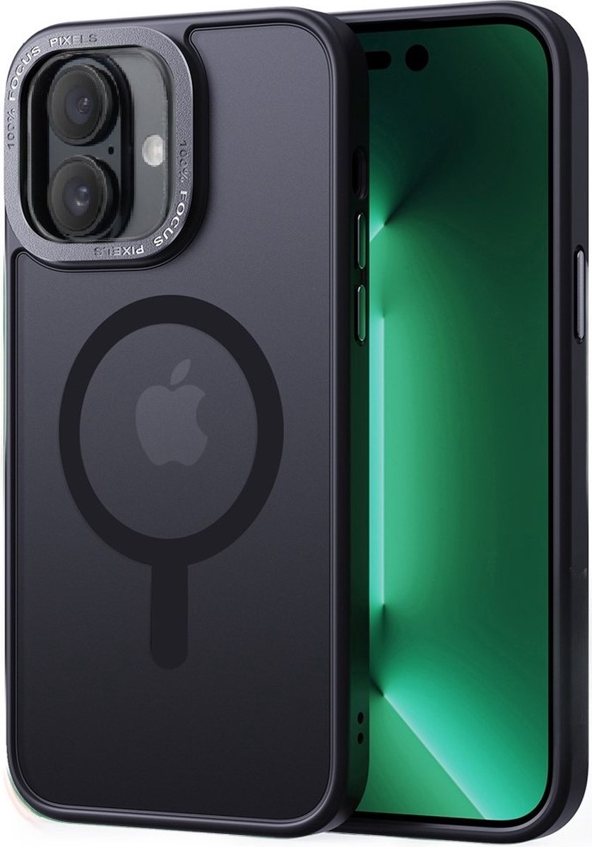 Cityhoesje – iPhone 16 Plus – Backcover - hoesje - Magsafe - Zwart