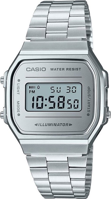 Casio Vintage Iconic A168WEM-7EF Unisex Horloge 36,3 mm - Zilverkleurig