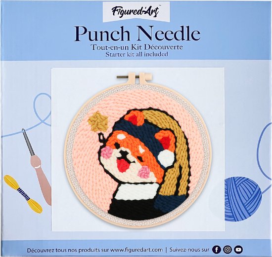 Doos van punch needle poezen