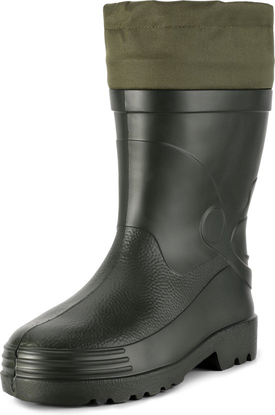 Ladeheid Heren Regenlaarzen - Thermo Rubber Laarzen Warm met Manchet Voering - EVA - LA-LMG-892-Wader - Grün - 44