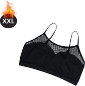 Nivard BH sans armatures - Sans Bracelets - Soutiens-gorge -gorge Push -up - Soutien-gorge Comfort - Confortable - Sexy - Zwart - Taille XXL