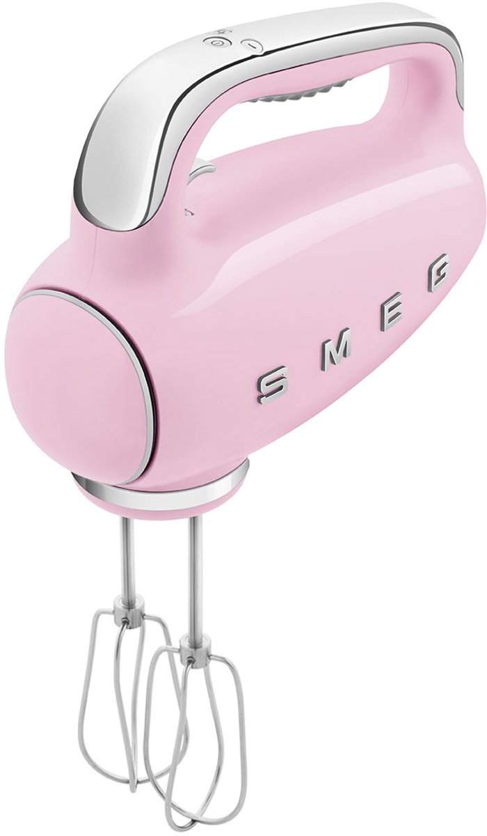 SMEG HMF01PKEU Handmixer - 250W - 9 Snelheden - Turbofunctie - LED Display - Inclusief 6 RVS Gardes & Deeghaken - '50s Style - Roze van SMEG — afbeelding 2