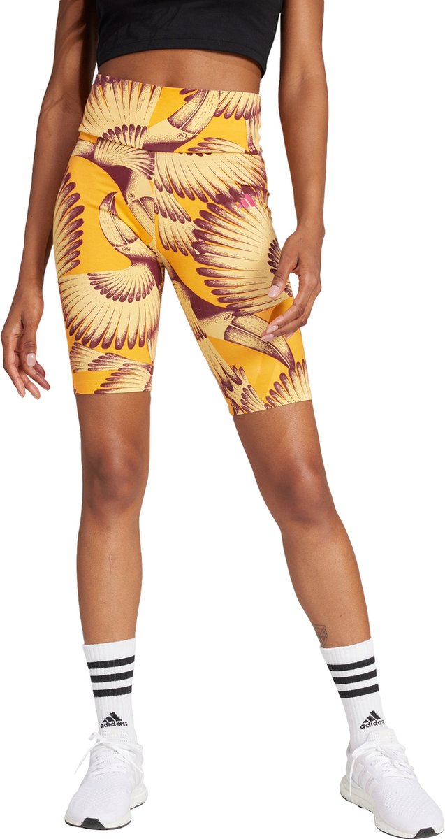 adidas Sportswear adidas x FARM Bike Short Dames Geel