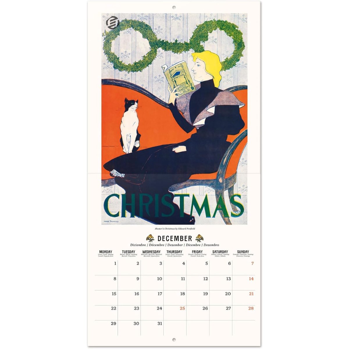 Equivera Jaarkalender 2025 - Maandkalender - Jaar Kalender - Jaarkalender - Jaarplanner - Kalender 2025