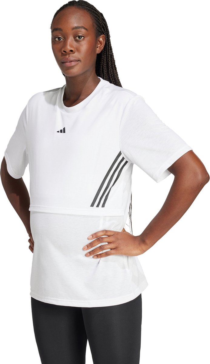 adidas Performance Zwangerschaps T-shirt Dames Wit