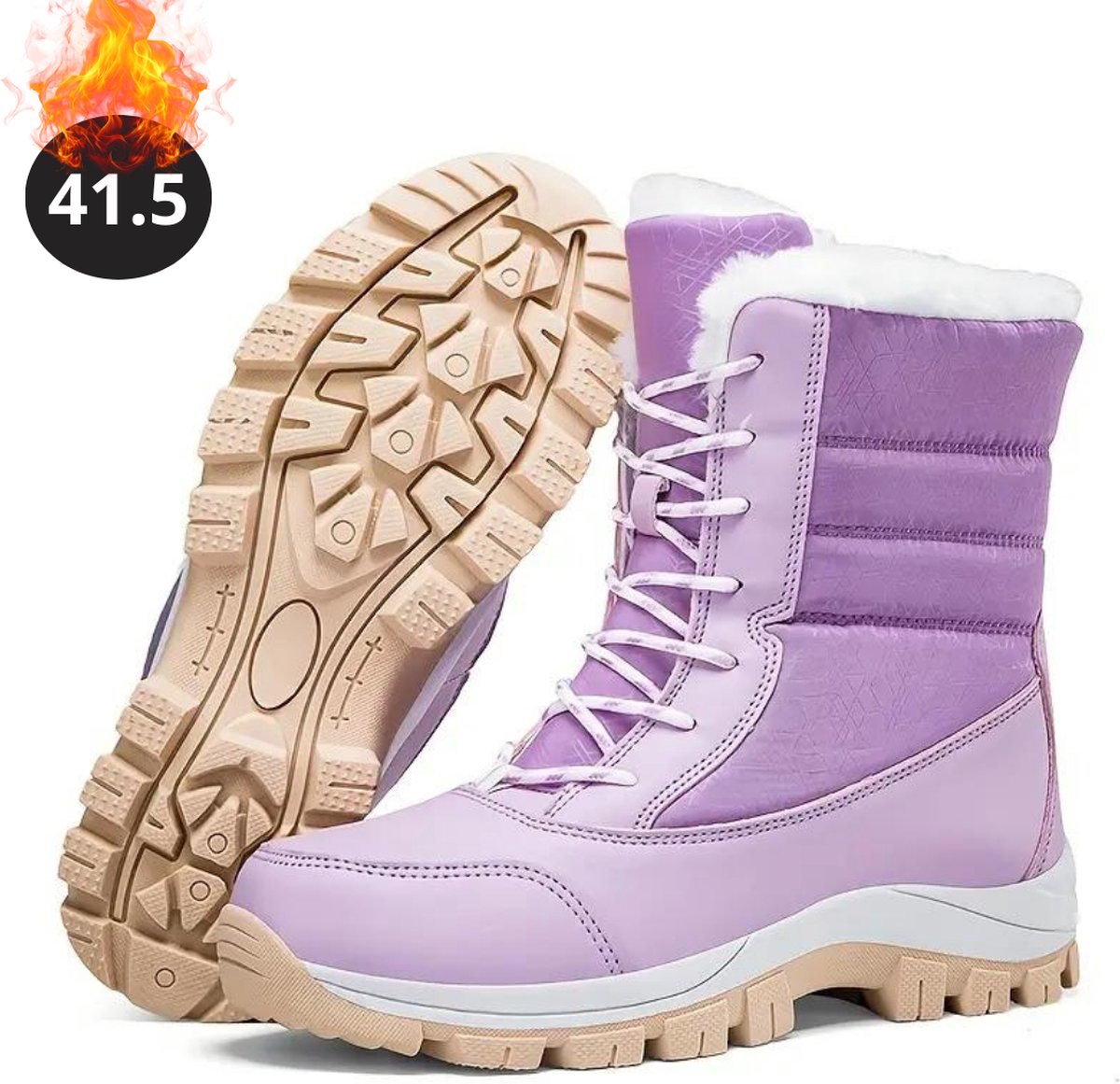 Nivard Snowboots Sneeuwschoenen Sneeuwboots Dames Wintersport Ski Skischoenen – 41.50- Laarzen Paars