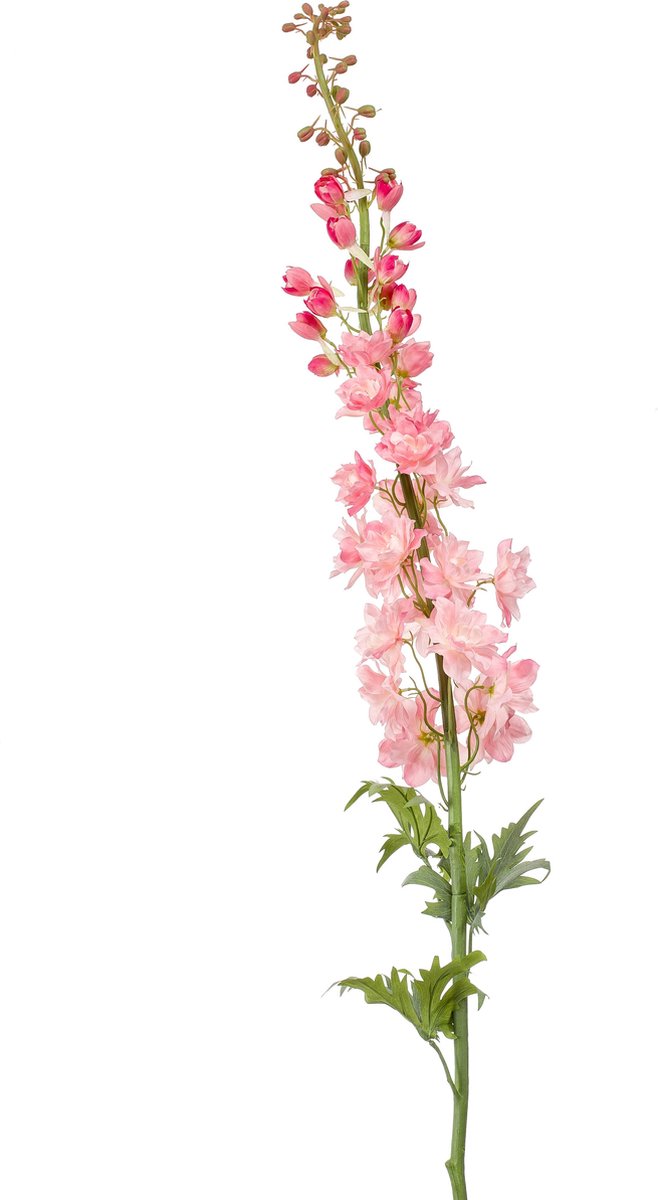Emerald - Kunstbloem Ridderspoor XL 130cm roze - Kunstplant voor binnen