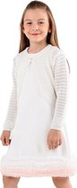 Minora Baby /Kind Bolero- Gebreid Meisjesvest - Knoopsluiting - Ronde Hals - Lange Mouwen - Kort Lichaam- Dagelijks En Speciale Gelegenheden-Meisjesmode-Feestjurk-Bot- 24 Maanden-Sinterklaas cadeautjes