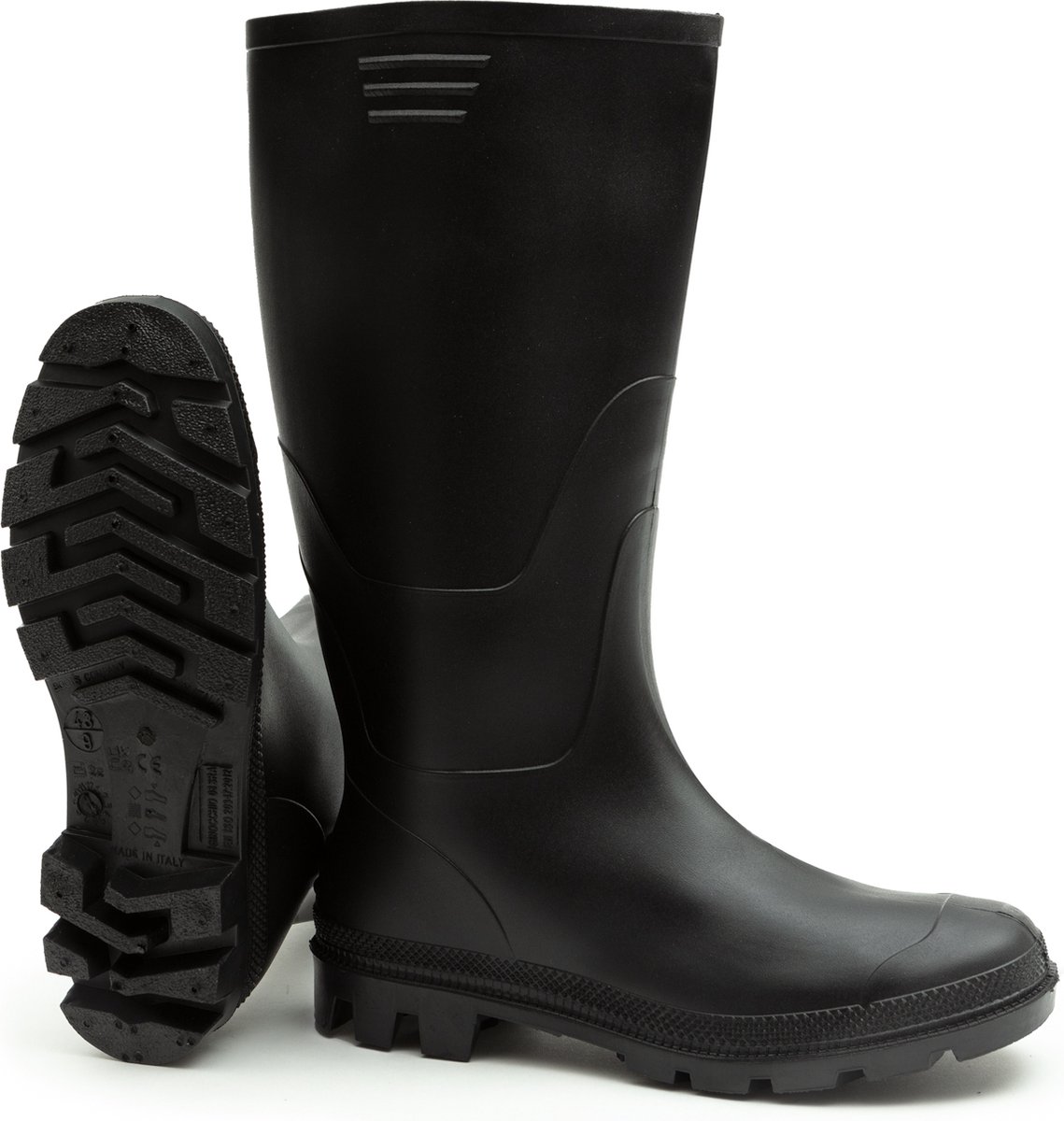 Regenlaarzen Hoog Solemates® - Zwart - Knielaars - Dames & Heren - Maat 48