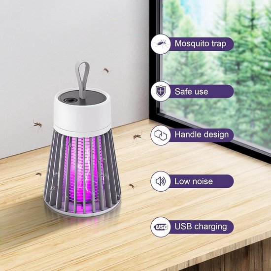 Mosquito Killer Lamp with Light Sensor, WADEO 4000V 20W UV Electric