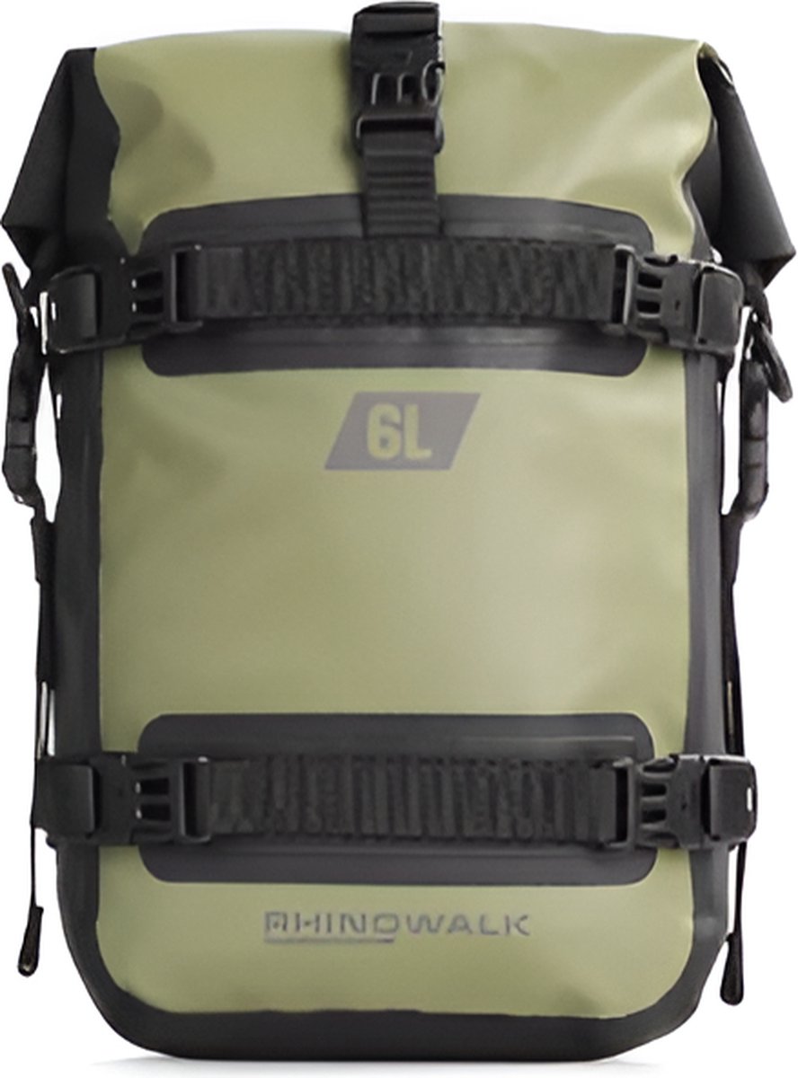 CarryQuest® - Motor Rugzak - Motorfietstas - Spatbordtas - Waterdicht 6L - Donkergroen - Eenvoudige Montage + Handvat + Interne Zak