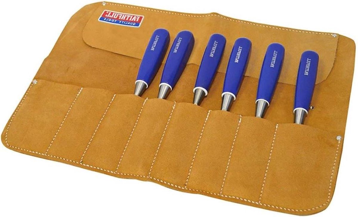 8 Pocket lederen beitel rol handgemaakt van hoogwaardig leder