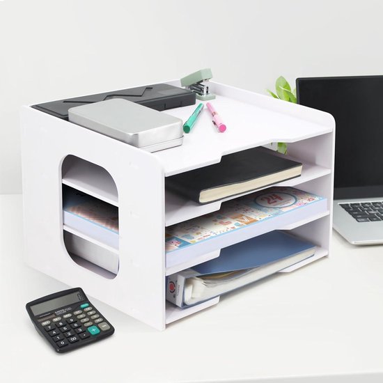 Scrapbook Paper Organizer - 4 Tier File Organizer voor Bureau - 12x12 | bol