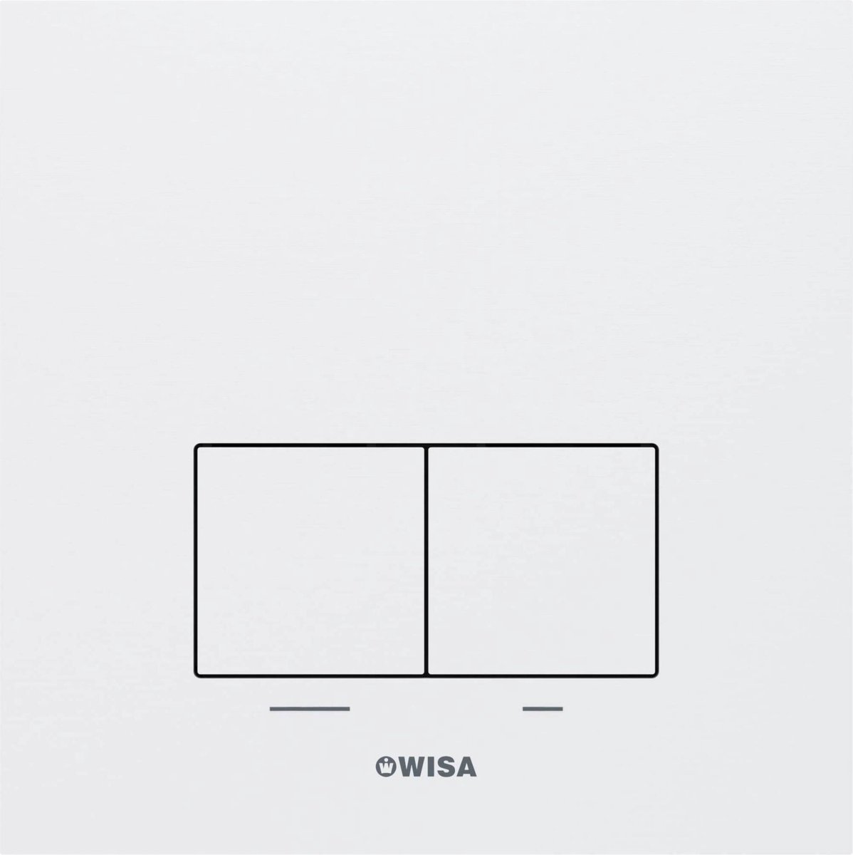 Wisa Delos 8050.420320 - bedieningspaneel - 16x16x1 cm - dualflush - aluminium - wit mat
