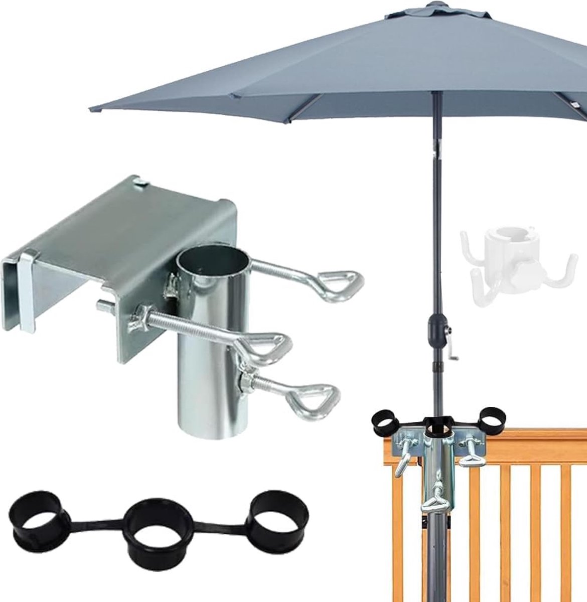 Verstelbare Parasolhouder voor Balkon en Terras met 25-38 mm Diameter