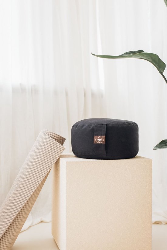 Meditatiekussen eco zwart rond - Lotus - Yoga kussen van Lotus — afbeelding 4
