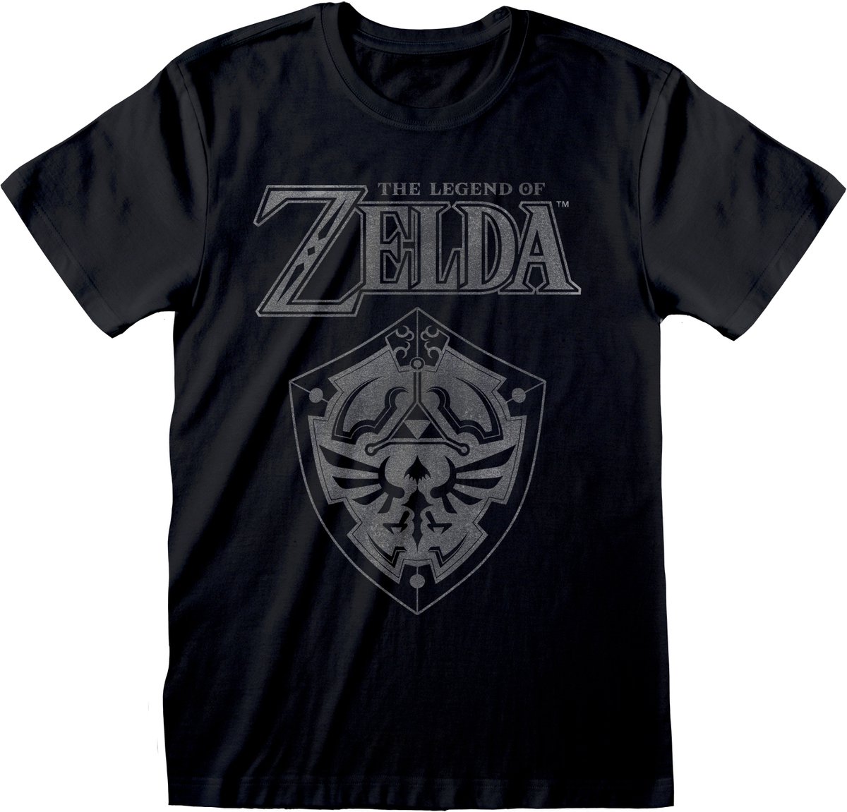 The Legend Of Zelda Distressed Shield Unisex T-shirt - zwart - S
