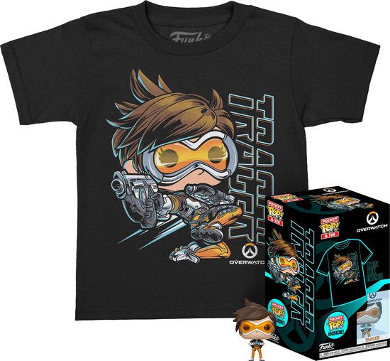 Funko Pop! Keychain & Tee Box: Overwatch - Tracer (L)