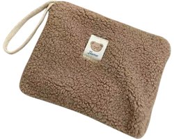Teddy Make up Tas - Make Up tas - Toilettas - Cosmetica tas - Reis Toilettas - Make up Organizer - Beauty case - Reistas - Bruin - LOUZIR