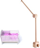 Mobiele houder, in hoogte verstelbare houten standaard voor baby's, om