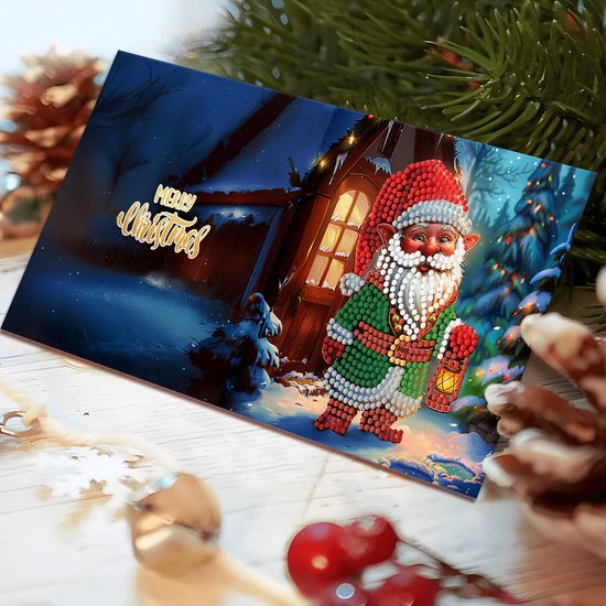 Adorzy Diamond Painting Kerstkaarten – 12 stuks - 15x15 cm - Diamond ...