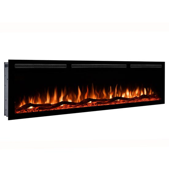 Foto: Elektrische kachel sfeerhaard 42 inch opbouwsfeerhaard elektrische haard met verwarming wandhaard 5 vlam effecten 106 x 44 x 15 cm