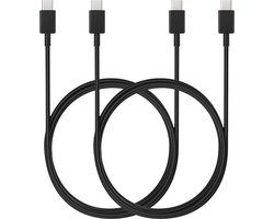 2x USB C naar USB C Kabel Zwart - 3 meter - Oplaadkabel voor DJI RC / DJI RC PRO radiocommande pour Drone DJI Mavic 3 Classic, DJI Mavic 3, DJI Mavic 3 Cine, DJI Mini 3 Pro, DJI Mini 3, DJI Air 2S