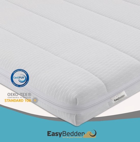 Easy Lits Surmatelas - 80x220 - Topper HR Mousse Froide - Dureté Medium - Hybride