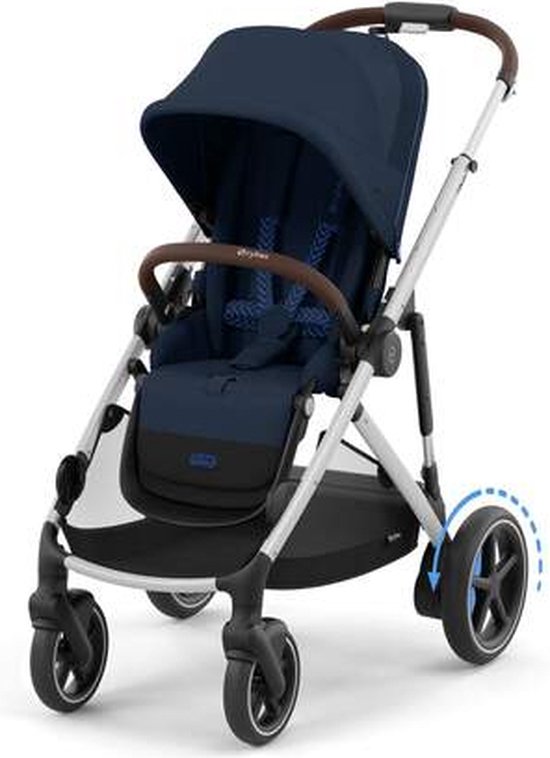 Cybex e-Gazelle S - Kinderwagen - Ocean Blue - Silver Frame