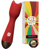 Stimulateur et Vibromasseur Clitoris PureVibe® Mini Kitty - Silencieux & Discret - Vibrateurs Femme - Jouets sexuels - Toys Femme et Couple - Vibromasseur Femme & Hommes - Rouge Bordeaux