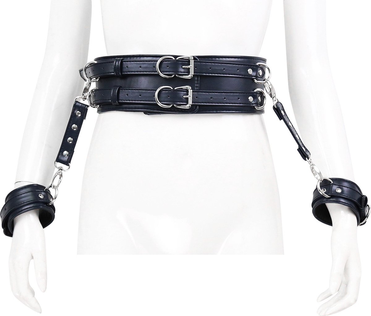 Goedkoopste vscnovelty® BDSM set, 2 x Handcuffs, Waist belt