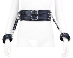 vscnovelty® BDSM set, 2 x Handcuffs, Waist belt