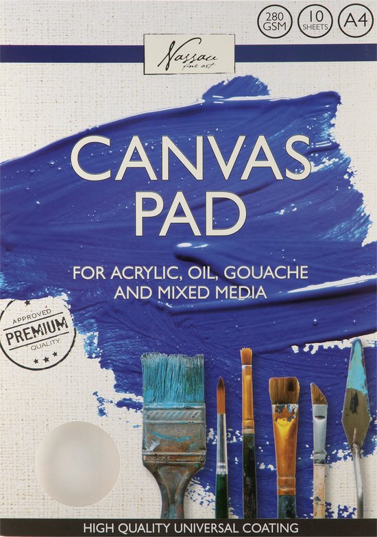 MEEDEN Canvas Paper Pad: 22.9 X 30.5 Cm, 2 X 10 Sheets, Primed